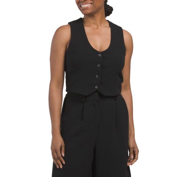 CHRISTIAN LACROIX Black Button Vest - Picture 1 of 2